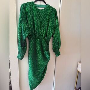 PrettyLittleThing NWT Emerald Sequin Dress
